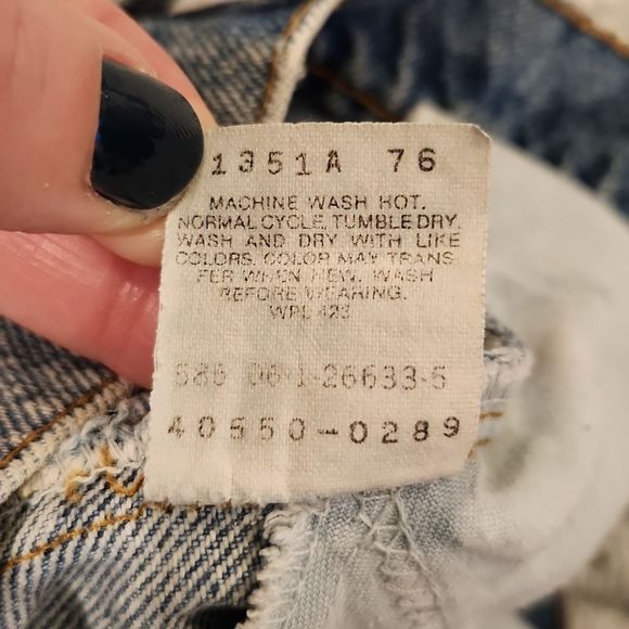 Vintage light wash orange Tab, upcycled Levi's jean skirt size 12! - Picture 6 of 10